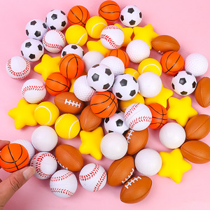Jouet anti-stress - Ballons anti-stress en mousse PU miniatures les plus vendus - Ballons de <span class=keywords><strong>football</strong></span>, de basketball et de rugby peints de 4 cm - Product Image 3