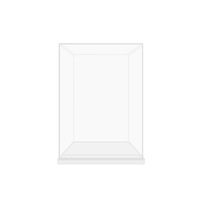 Boîte d'affichage en acrylique personnalisée poupée jouet en acrylique voiture lego modèle figurines vitrine boîte de présentation avec base inférieure transparente noir blanc