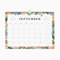 Calendrier mural mensuel personnalisé avec impression couleur intégrale 2027, spirale, à suspendre au mur