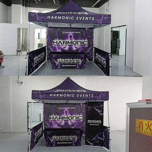 Hoàn thành lều triển lãm thương mại 3x3m với 4 bên và mái, tán nhôm tức thì cho giải pháp gian hàng đầy đủ, in tùy chỉnh - Product Image 3