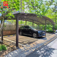 Abri de voiture moderne en aluminium, imperméable, pour garage, auvent en polycarbonate, résistant aux intempéries pour parking/terrasse/patio