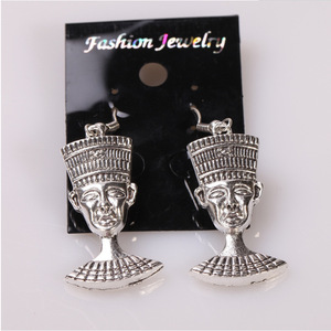 Pendientes Colgantes con Rostro de Faraón Egipcio, Aleación Chapada en Bronce Antiguo, Pendientes de Moda Unisex - Product Image 4