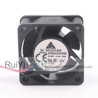 Ventilateur de refroidissement silencieux Delta 5V 12V 48V DC24V 0.14A AC EC 4020 40X40X20MM 4CM à double roulement à billes pour convertisseur de fréquence et petit coffret EFB0424VHD