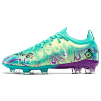 Chaussures de football unisexes à col chaussette en tricot, tige synthétique, crampons longs FG AG TPU, vente en gros, usine OEM