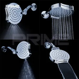 Chuveiro modernos All Directions Aço Inoxidável Rotary Rain Handheld Shower Head Swivel ShowerHead Acessórios