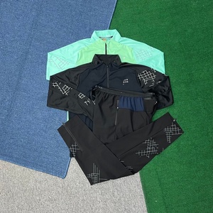 Ensemble de veste de course à manches longues respirante et à séchage rapide pour homme et pantalon de <span class=keywords><strong>sport</strong></span> pour l'entraînement en <span class=keywords><strong>salle</strong></span> et les sports de plein air, vente en gros - Product Image 2