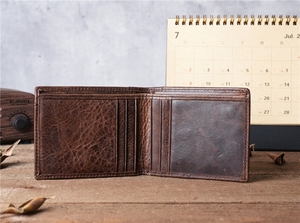 <span class=keywords><strong>Portefeuille</strong></span> pour <span class=keywords><strong>homme</strong></span> en cuir de vachette <span class=keywords><strong>gravé</strong></span> avec un logo personnalisé, design court et fin, porte-cartes - Product Image 2