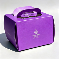 Boîte à gâteau en carton pliable avec impression personnalisée, boîte cadeau de fête, impression de logo personnalisé, boîte en carton d'art doré de luxe, écologique et recyclable