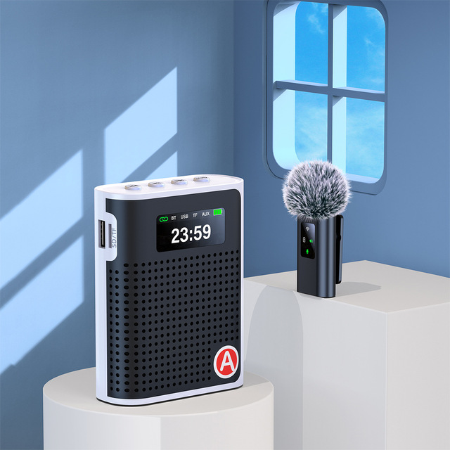 Professional Wireless 2.0 Channel ABS Material Voice Amplifier for Teachers Tour Guides Classroom/Outdoor Use Multi-Functional