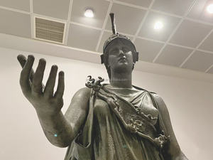 Escultura de <span class=keywords><strong>Atenea</strong></span> en Bronce Verdigris Fundido a Mano, Tamaño Real, Mitología Griega, para Exhibición en Galerías y Espacios Públicos al Aire Libre - Product Image 2
