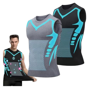 Canotta Sportiva Modellante da <span class=keywords><strong>Uomo</strong></span>, T-Shirt Senza Maniche a Compressione, <span class=keywords><strong>Gilet</strong></span> <span class=keywords><strong>Sportivo</strong></span> Contenitivo per Ginecomastia, Modellante Ionico - Product Image 1