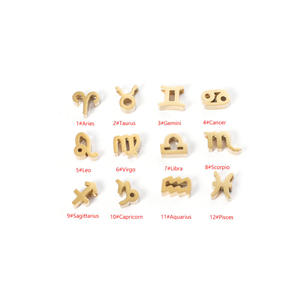 Заводские продажи позолоченный кулон из нержавеющей стали ожерелье из нержавеющей стали DIY модные подвески зодиака - Product Image 2