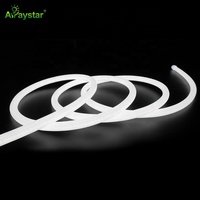 Ruban lumineux LED flexible à 360 degrés de 10 mm de diamètre, étanche, en silicone fin, blanc, IP67, 12 W/m, adapté à l'aménagement paysager intérieur