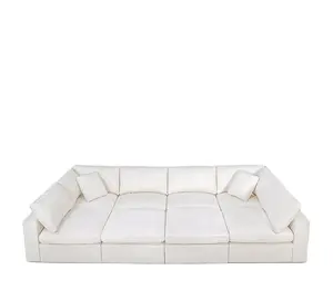 मिनिमलिस्ट वाटरप्रूफ फैब्रिक काउच कम्फर्ट क्लाउड कॉम्बिनेशन सोफा बेड लिविंग रूम मॉड्यूलर पिट सेक्शनल सोफा - Product Image 1