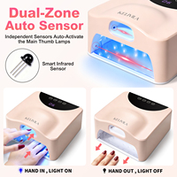 Lampe de Manucure UV LED à Détection Intelligente, Machine de Photothérapie Optionnelle à 2 Couleurs, Alimentée par Batterie, à Quatre Vitesses, pour Vernis à Ongles