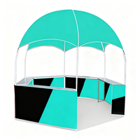 Tente dôme promotionnelle hexagonale portable et légère 10x10FT sur mesure pour exposition extérieure, stand de boissons et bar mobile