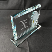 Neelpure 186292 Mapa del Continente en Cristal, Premio Personalizado con Imagen Artística, Placa Personalizada para Asociaciones Comerciales Globales