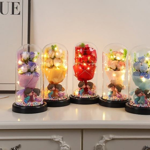 ของขวัญวันวาเลนไทน์ ฝาครอบแก้ว ช่อดอกไม้สบู่ ของขวัญวันวาเลนไทน์ - Product Image 1