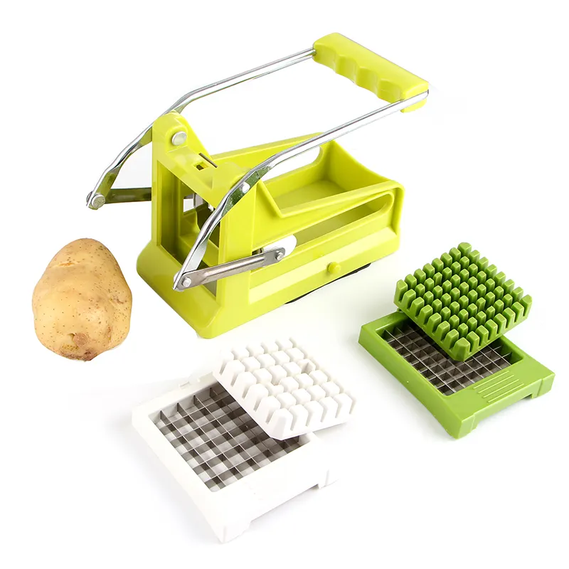 أدوات المطبخ البلاستيكية قاطعة بطاطس يدوية سلسلة رقائق القاطع الفرنسية فراي القواطع