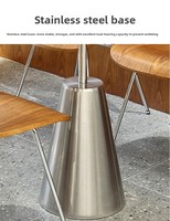 Ensemble table et chaises de salle à manger rondes en bois massif de style moderne, cadre en métal pour café, salon de thé, boutiques de desserts, restaurants occidentaux