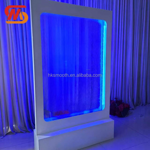 Smooth Wedding Waterfall <b>Arch</b> White Metal Backdrop With LED Light Rectangle Shape Portable Design - Product Image 4