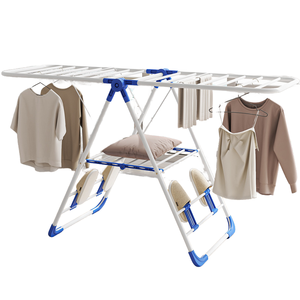 Séchoir d'intérieur multifonctionnel de type X Installation gratuite Séchoir pliable sur pied pour la maison Vente en gros - Product Image 1