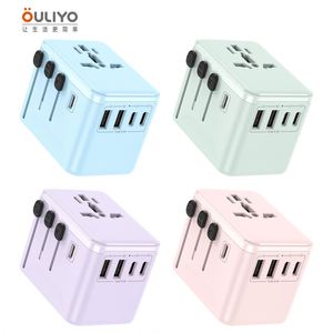สินค้ามาแรงปี 2026 ปลั๊กแปลงไฟแบบ Type-C สำหรับหลายประเทศ พร้อมพอร์ต USB 3 ช่อง เหมาะสำหรับเป็นของขวัญแปลกใหม่ - Product Image 2