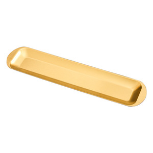 Plateau rectangulaire en acier inoxydable plaqué or pour sushis et grillades, plat de service pour hôtel, plateau de rangement à fond plat - Product Image 4