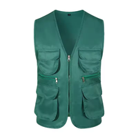 Veste de journaliste en gros Gilet d'activité bénévole de travail sans manches de supermarché Gilet multi-poches OEM personnalisé