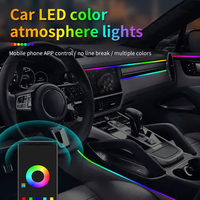 Lumière d'ambiance intérieure de voiture, bande acrylique pour voiture, lampe d'ambiance pour les pieds, symphonie de couleurs