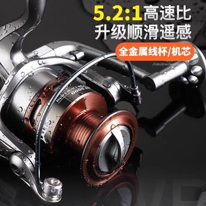 JuciWang Spinning Reel Metal Spool Smooth Line Release Long Casting Fishing Reel - Product Image 3