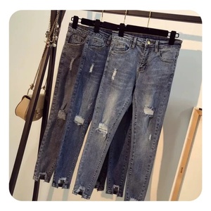 Pantalones Casuales, Jeans de Mezclilla Personalizados, Jeans Rotos, Jeans Ajustados para Hombre, Lotes de Excedentes de Stock, Ropa Usada en Liquidación - Product Image 1