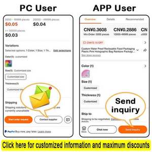 Sacs en Mylar BOPP personnalisés 3.5, mini pochette debout à fermeture éclair réutilisable découpée à l'emporte-pièce, mini emballage en plastique pour gelée de forme spéciale - Product Image 5