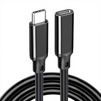 Kabel Ekstensi USB3.2 20Gbps Panjang 5m, Adaptor untuk Proyeksi 8K dan Hard Disk, Bahan Aluminium Alloy, Tipe C Male ke Female