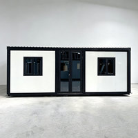 Maison conteneur préfabriquée complète de 40 pieds sur 20 pieds, à double aile extensible, 1 à 5 chambres, maison mobile pliable, ferme, bureau, bâtiment