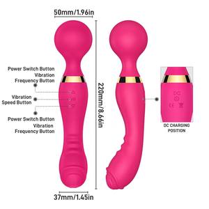 2in1 Amz <span class=keywords><strong>Vibrator</strong></span> <span class=keywords><strong>Dildo</strong></span> Kepala Ganda Terlaris untuk Wanita, Mainan Seks untuk Wanita, Tongkat Pijat AV, Produk Pijat Lainnya% - Product Image 5