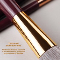 Ensemble de pinceaux de maquillage de luxe, esthétique, 14 pièces, série pivoine, poils synthétiques, manche en bois laqué, vente en gros, étiquette privée, logo personnalisé