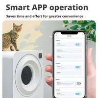 Bac à litière pour chat à nettoyage automatique, contrôle intelligent par application WiFi, surveillance du poids, élimination des odeurs, grande poubelle de 10 L pour chats