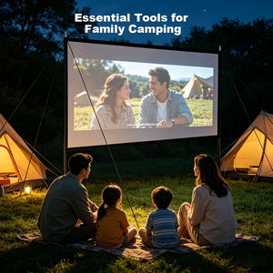 Topleo 120 Inch Portable Floor Rising Inflatable Outdoor Projector <b>Screen</b> Fresnel Black True Color MN07 Floor 1.Wind-Resistan - Product Image 3