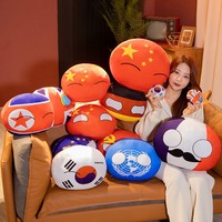 Coussin en peluche Polandball en forme de dumpling Union Soviétique, jouet en peluche avec drapeau de pays d'anime, rembourrage en coton PP pour décoration de fête