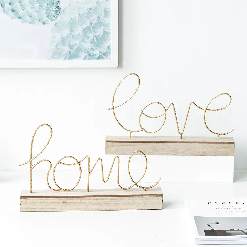 Home Dekorative Figuren Ornamente LED Lampe Licht LIEBE Buchstaben Wohnzimmer Schlafzimmer Desktop-Dekoration Valentinstag Geburtstags geschenk