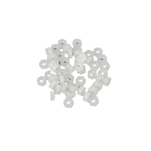 Baqi Hexagonal Nylon Nuts M3 M4 M5 M6 Self Colored Plastic <b>Fasteners</b> For Electronics And Machinery Parts - Product Image 1