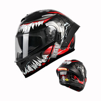 Nouveau casque de moto rabattable intégral en ABS avec feux arrière à double visière à capteur intelligent approuvé DOT et ECE
