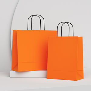 Sac cadeau en papier kraft blanc personnalisé avec poignée, logo imprimé durable pour supermarché, vêtements, exposition - Product Image 1
