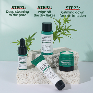 Etichetta privata Anti invecchiamento riparazione <span class=keywords><strong>Kit</strong></span> cura della pelle illuminante sbiancante Acne Tea Tree cura della pelle Set per le donne - Product Image 5