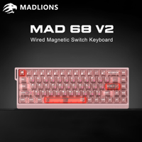 Clavier filaire FGG Madlions MAD68 V2 Gaming RT 0.001mm 8K Polling Rate RGB à interrupteurs magnétiques