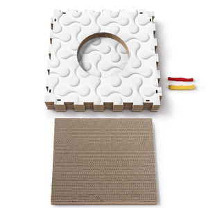 <span class=keywords><strong>Cube</strong></span> conçu en usine <span class=keywords><strong>chat</strong></span> planche à gratter maison assemblé lit ondulé avec <span class=keywords><strong>chat</strong></span> escalade caractéristiques nouveaux jouets de fournitures pour animaux de compagnie - Product Image 5
