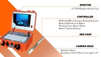 SK3328 10 pouces LCD 1024 600 DN28mm 6600mA batterie Pan 360 ° inclinaison 180 ° haute précision compteur compteur tuyau d'égout caméra d'inspection