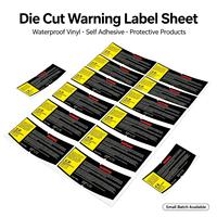 Étiquette d'avertissement industrielle en vinyle personnalisée, autocollant de sécurité découpé à la forme, imperméable et auto-adhésif pour équipement de protection