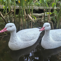 Décoy de chasse en plastique EVA pliable à corps entier, canard blanc à poitrine tachetée, appât pour la décoration de jardin en plein air